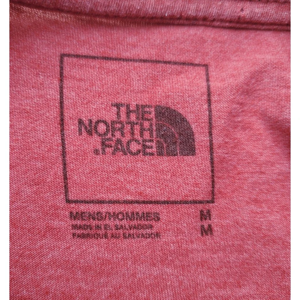 The North Face Mens Heather Red Graphic Logo T-Shirt Size Medium Short Sleeve